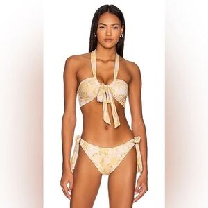 MinkPink Brianna Halter Floral 2Piece‎ Bikini Set M/L